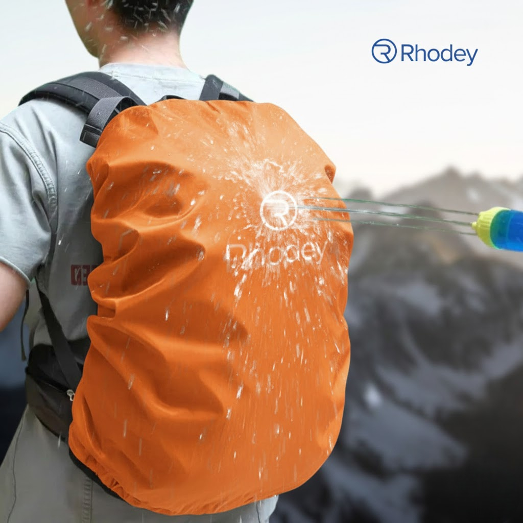 Rhodey Rain Cover Bag Waterproof Universal Jas Hujan Tas Ransel 30-40L - Orange